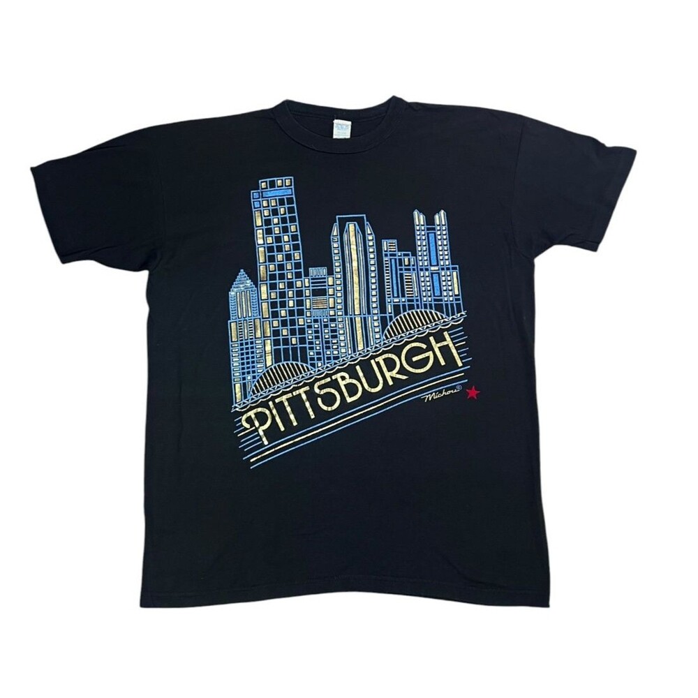 Vintage Pittsburgh Skyline Graphic Tee Made USA XL